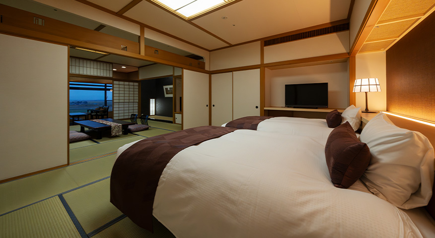 サウナ・水風呂＋半露天風呂付き和洋室