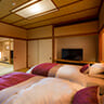 Japanese style room 12.5 tatami mats + twin bed type